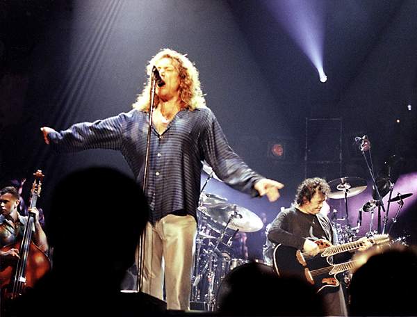 Jimmy Page & Robert Plant with Charlie Jones, July 16th, 1998 at MSG, NYC